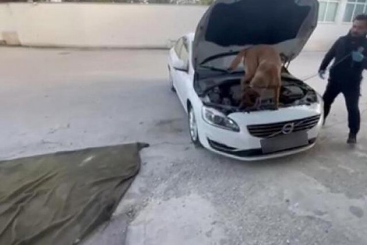 Otomobilin bagajındaki 15 kilo eroini buldu