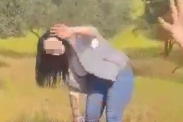 Antalya'da gen&ccedil; kadını feci şekilde darp edip kameraya kaydetti