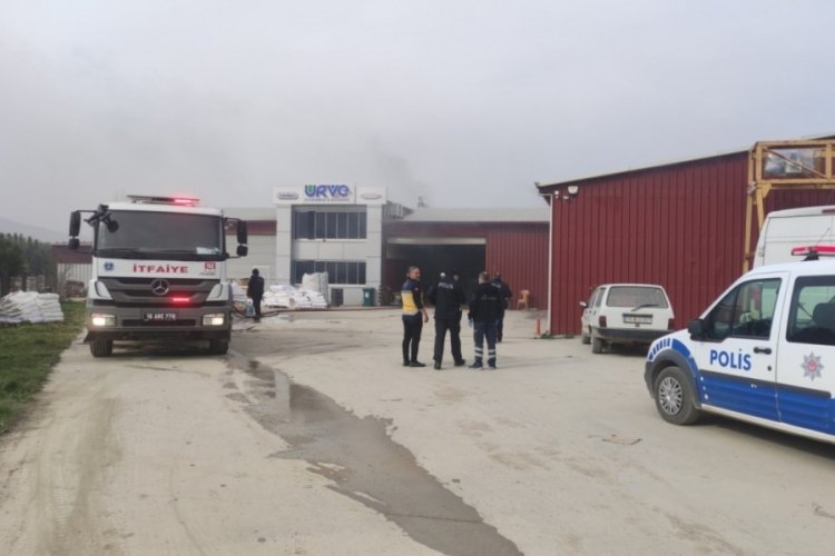 Bursa'da korkutan fabrika yangını
