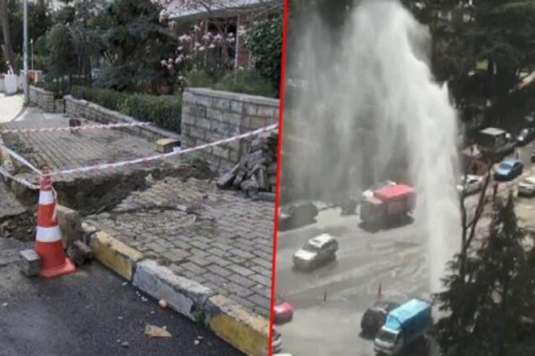 İstanbul Kadık&ouml;y'de su borusu patladı