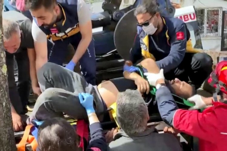 İstanbul'da vin&ccedil; halatı operat&ouml;r&uuml;n &uuml;zerine d&uuml;şt&uuml;