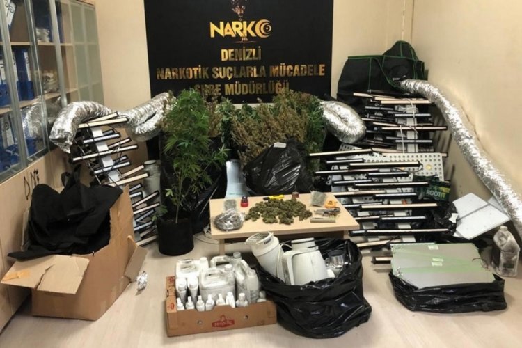 Denizli'de kiraladıkları villayı uyuşturucu imalathanesine &ccedil;evirmişler