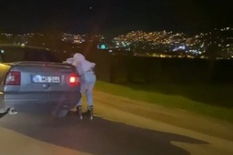 Bursa'da patenli gencin tehlikeli yolculuğu trafikten men getirdi