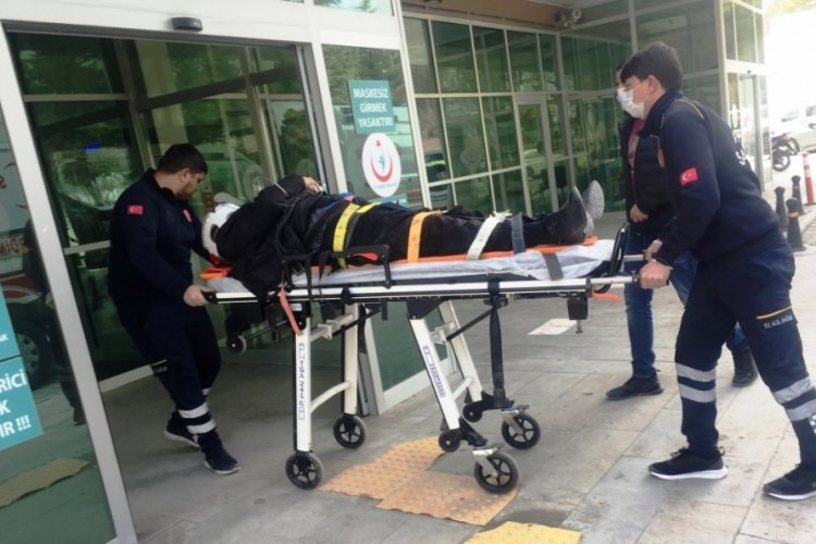 Elektrikli bisikletin &ccedil;arptığı şahıs hastanelik oldu
