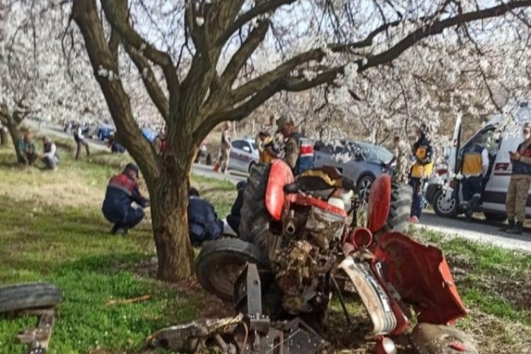Ağaca &ccedil;arpan trakt&ouml;r&uuml;n s&uuml;r&uuml;c&uuml;s&uuml; hayatını kaybetti