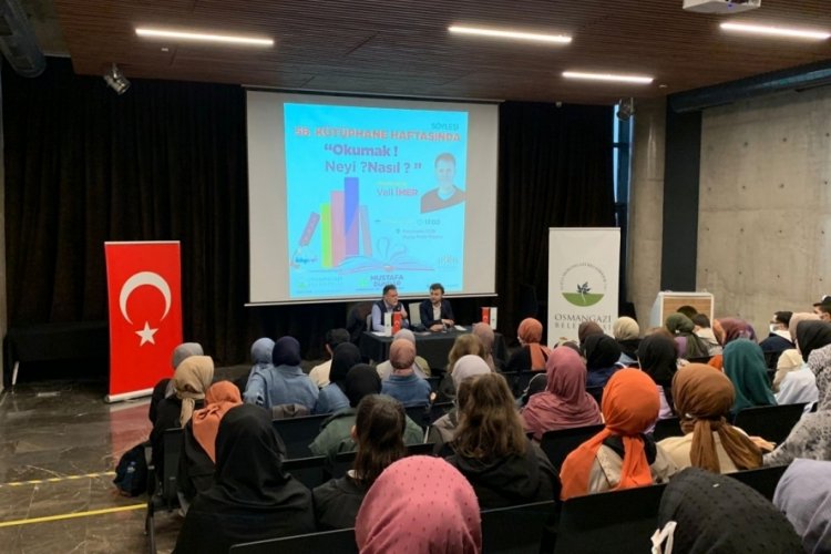 Bursa'da Metin &Ouml;nal Meng&uuml;şoğlu ve Veli İmer, &ouml;ğrencilerle buluştu