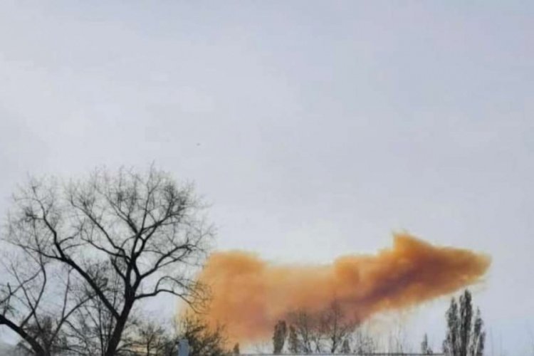 Rus g&uuml;&ccedil;leri nitrik asit tankını vurdu