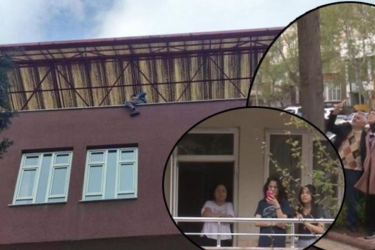 Kahramanmaraş'ta intihar etmek i&ccedil;in &ccedil;atıya &ccedil;ıktı