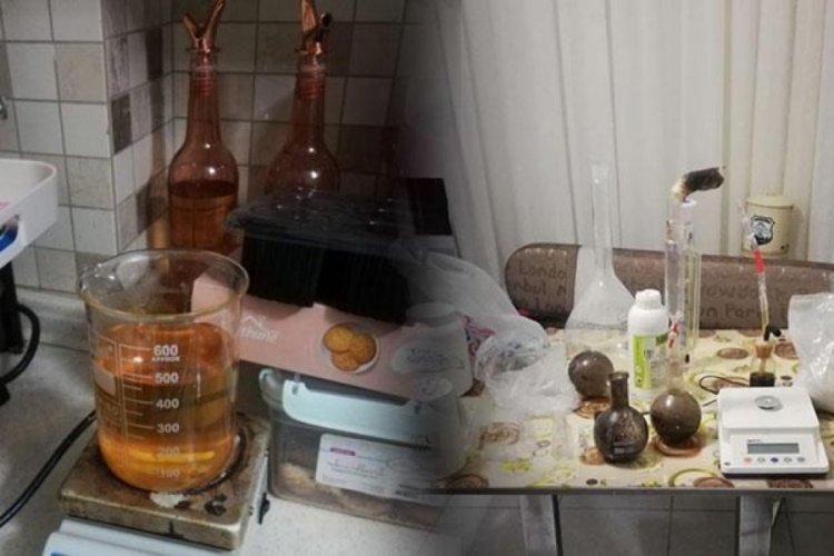 Konya'da kimyager sevgilisiyle uyuşturucu imal etti