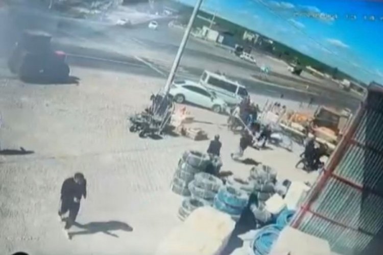5 kişinin yaralandığı esnafın park kavgası kamerada