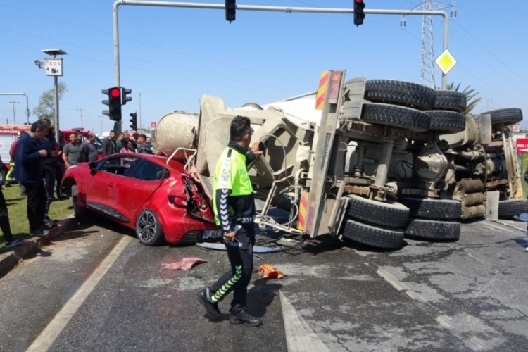 Beton mikseri dehşeti yaşattı