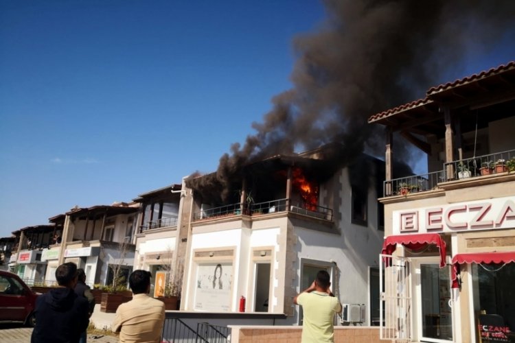 Bodrum'da evde yangın