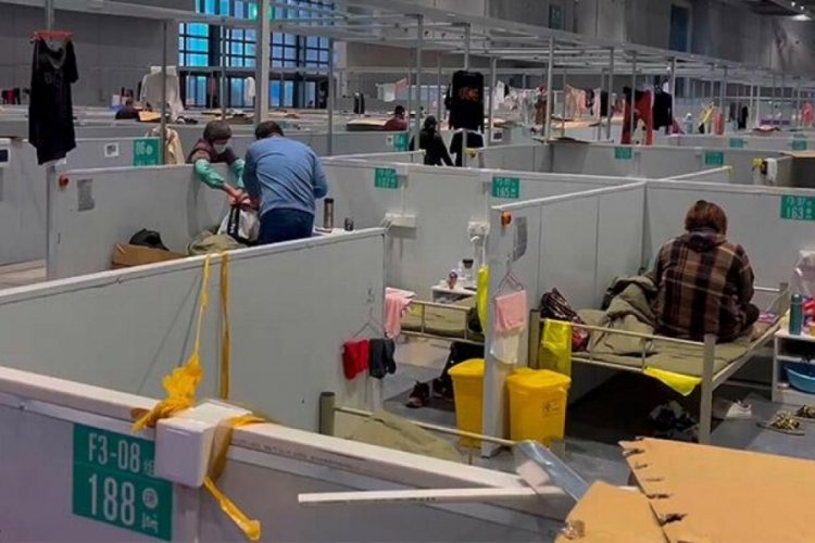&Ccedil;in'de Sergi ve Kongre Merkezi sahra hastanesine d&ouml;n&uuml;şt&uuml;r&uuml;ld&uuml;