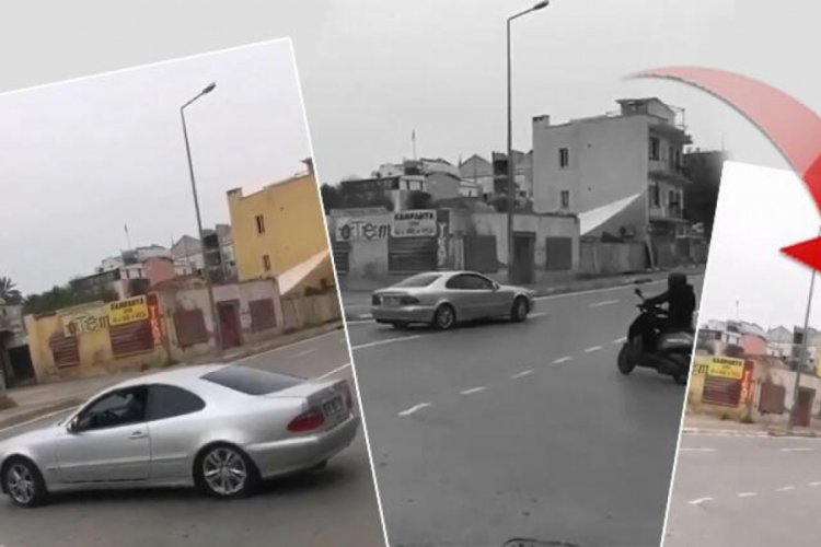 Kaldırımda son bulan 3 saniyelik driftle alay konusu oldu