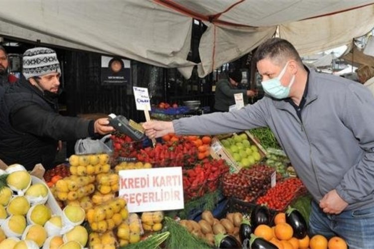 Pazar tezgahlarına POS cihazı geldi