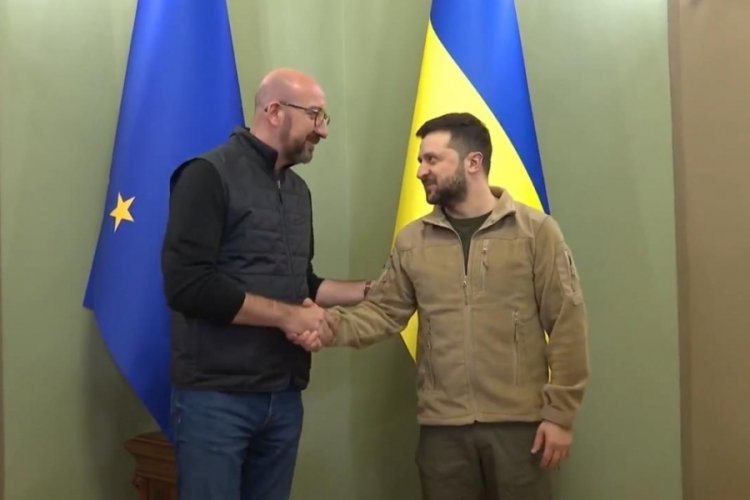 Charles Michel, Volodimir Zelenski ile g&ouml;r&uuml;şt&uuml;