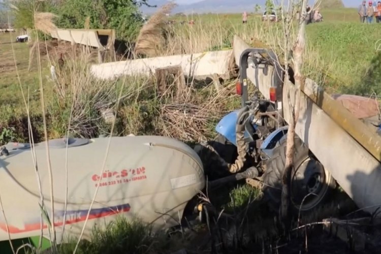 &Ccedil;arptığı kanalet &uuml;zerine devrilen trakt&ouml;r s&uuml;r&uuml;c&uuml;s&uuml; hayatını kaybetti
