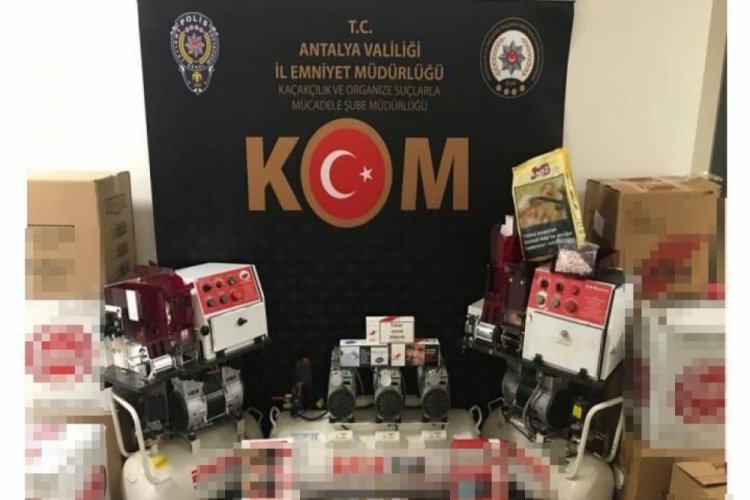 İ&ccedil;i t&uuml;t&uuml;n dolu 33 bin makaron ele ge&ccedil;irildi