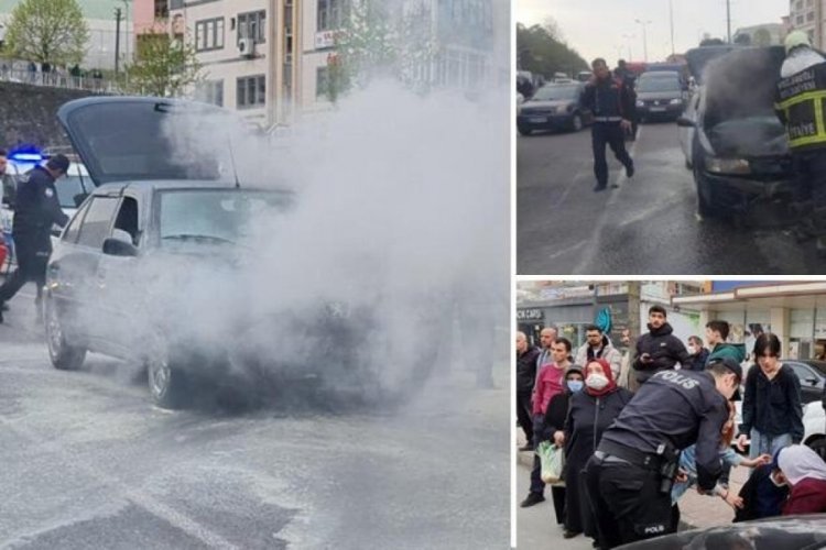 Hayatını kurtaran polislere, anne-kızdan teşekk&uuml;r
