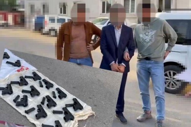 Su&ccedil; &ouml;rg&uuml;tlerine silah temin eden şahıs 15 tabancayla yakalandı