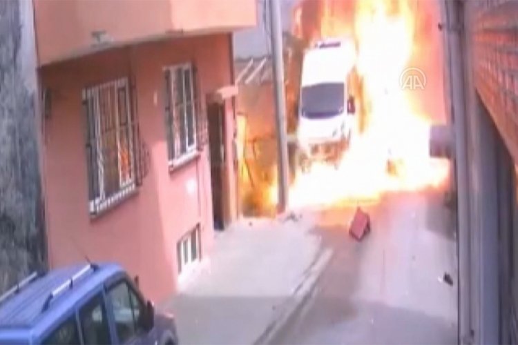 Bursa'da eğitim u&ccedil;ağının d&uuml;şme anı saniye saniye kaydedildi