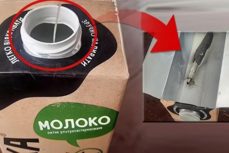 Ukrayna'da s&uuml;t&uuml;n i&ccedil;inden bomba &ccedil;ıktı