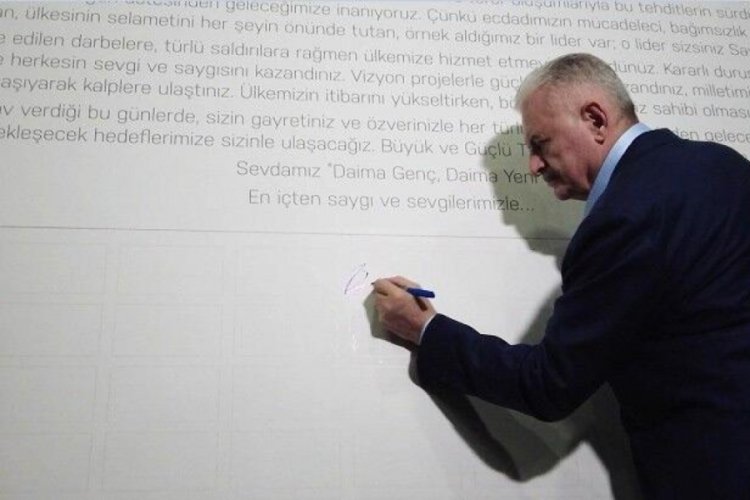 Cumhurbaşkanı Erdoğan'a yazılan mektuba Binali Yıldırım imza attı