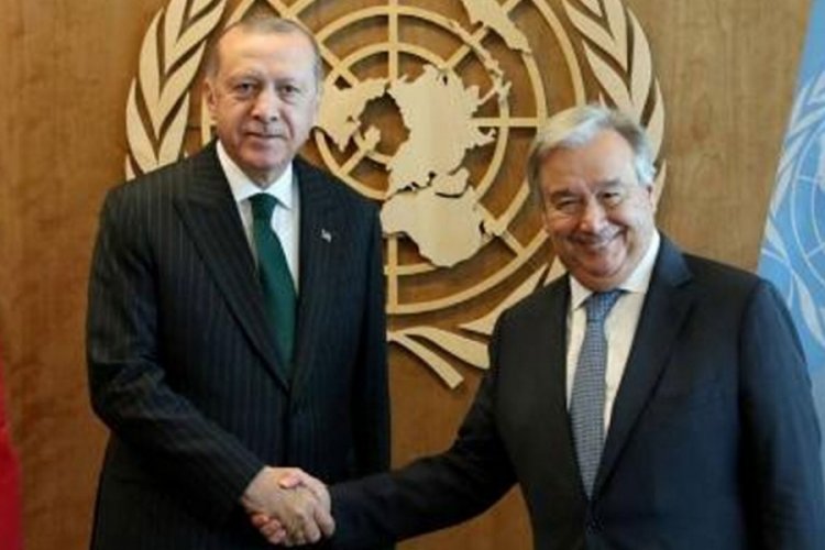 Cumhurbaşkanı Erdoğan, Antonio Guterres ile g&ouml;r&uuml;şt&uuml;