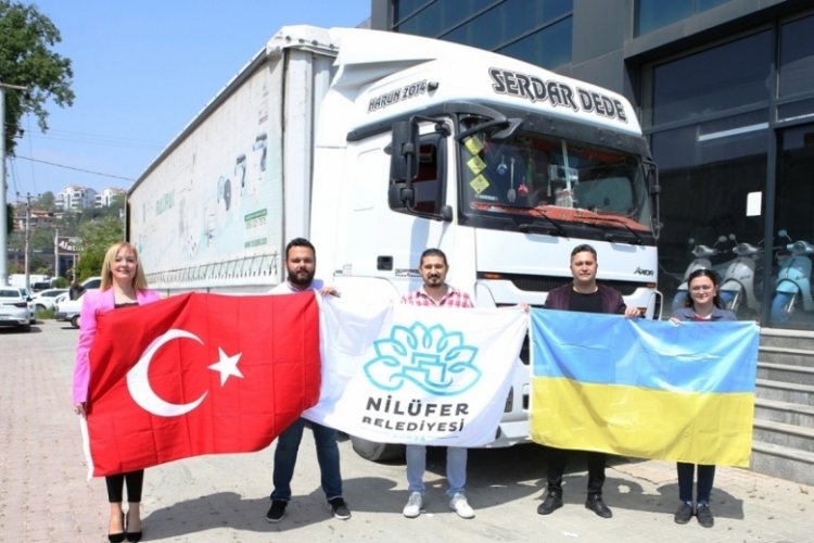 Bursa'da Nil&uuml;fer'den Ukrayna'ya uzanan yardım eli