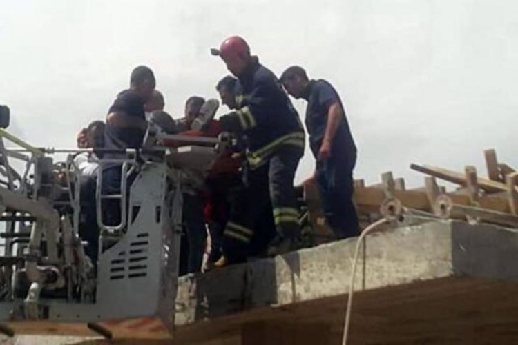 Konya'da inşaatta &ccedil;&ouml;kme: 2 yaralı var