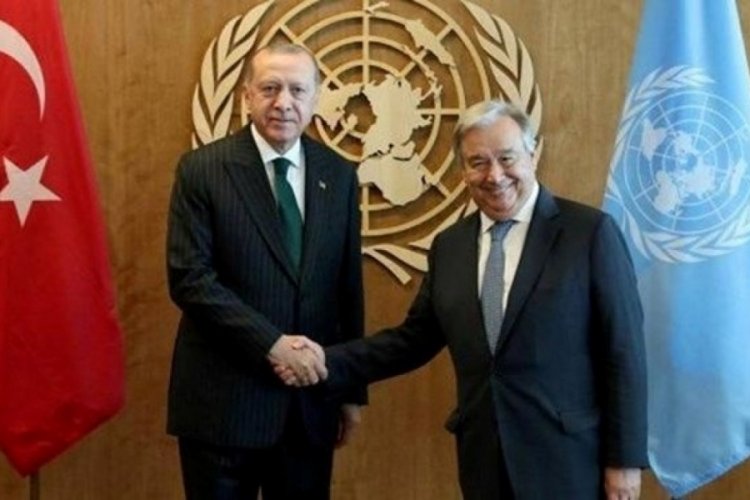 Cumhurbaşkanı Erdoğan, Antonio Guterres ile g&ouml;r&uuml;şt&uuml;
