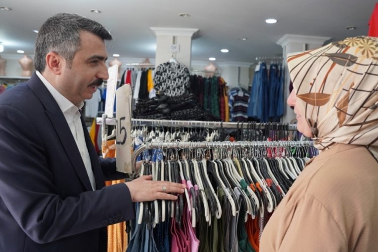Bursa'da Başkan Yılmaz esnafı ziyaret etti