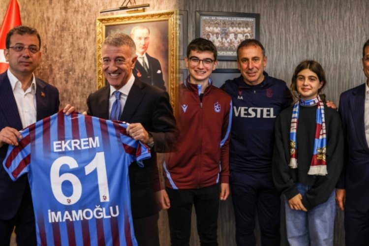 Ekrem İmamoğlu'dan Trabzonspor kul&uuml;b&uuml;ne ziyaret