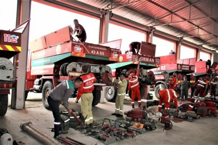 K&uuml;tahya'da alev savaş&ccedil;ılarına eğitim