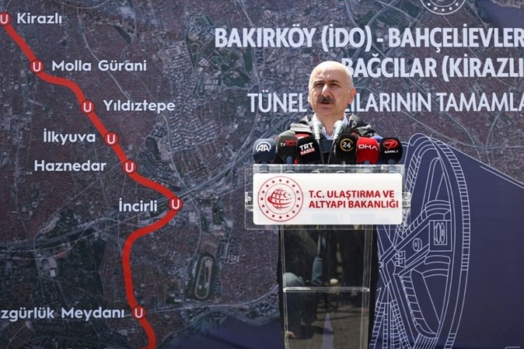 Bakırk&ouml;y-Kirazlı Metro Hattı'nda t&uuml;nel kazıları tamamlandı
