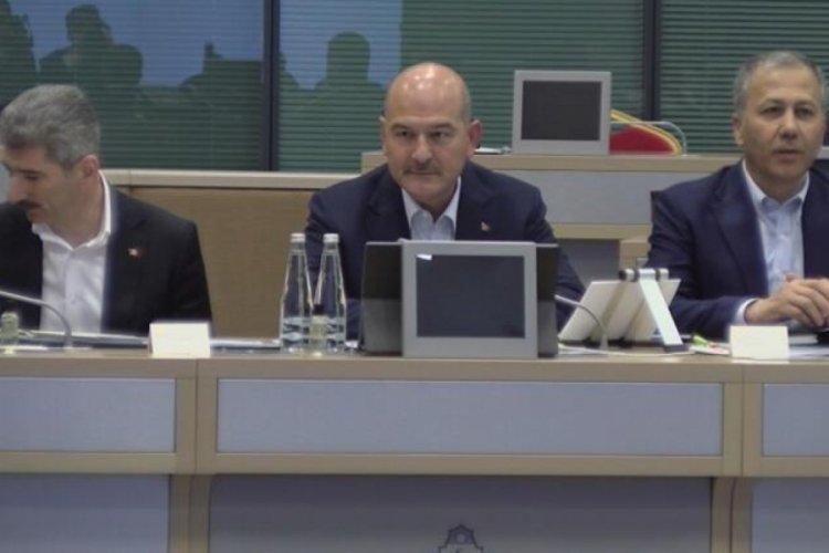 Soylu, D&uuml;zensiz G&ouml;&ccedil;, Uyuşturucu ve Ter&ouml;r Değerlendirme Toplantısı'na katıldı
