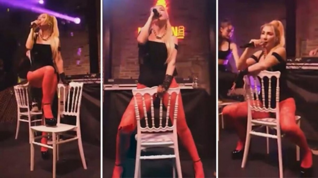 Hande Yener'in sandalye dansı