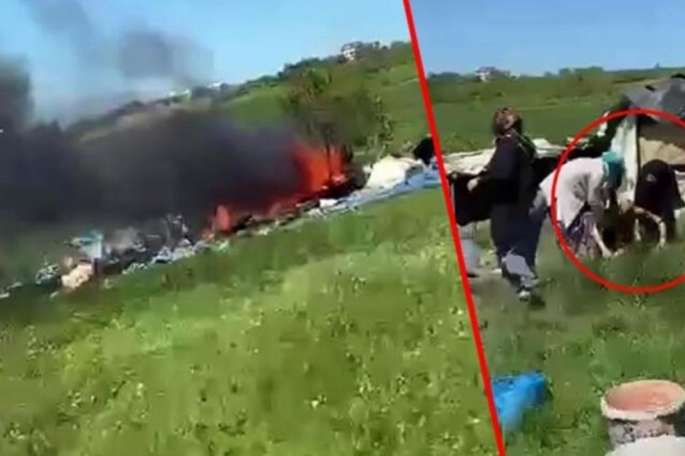Yangına m&uuml;dahale ederken yanmıştı,g&ouml;r&uuml;nt&uuml;leri ortaya &ccedil;ıktı