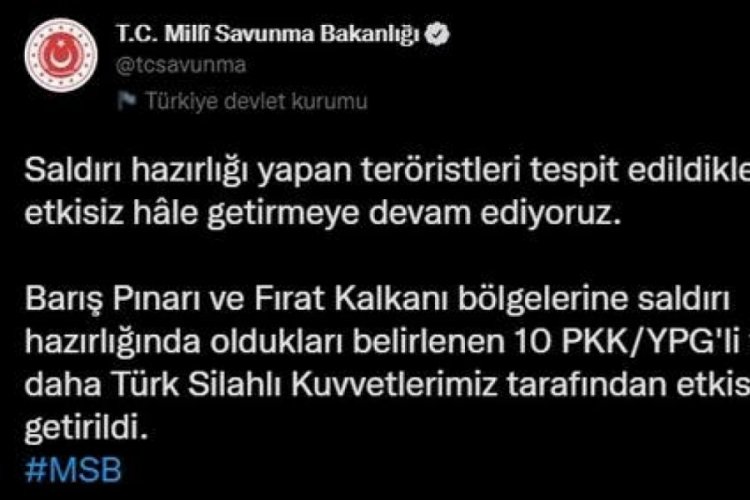 MSB a&ccedil;ıkladı: Ter&ouml;ristlerin patlayıcı y&uuml;kl&uuml; maket u&ccedil;ağı d&uuml;ş&uuml;r&uuml;ld&uuml;