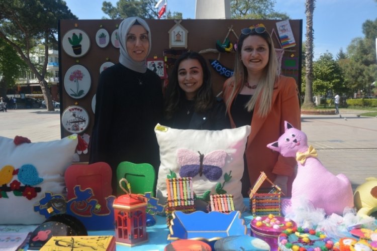 Ordu'da &ouml;zel &ccedil;ocuklardan &ouml;zel el sanatları sergisi