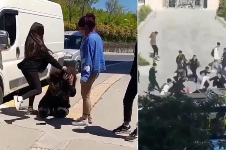 İstanbul Esenyurt'ta lise &ccedil;ıkışı ortalık karıştı
