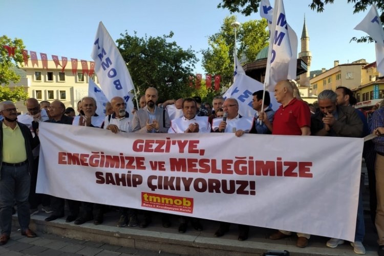 TMMOB Bursa'da sokakta: Gezi'ye emeğimize ve mesleğimize sahip çıkıyoruz
