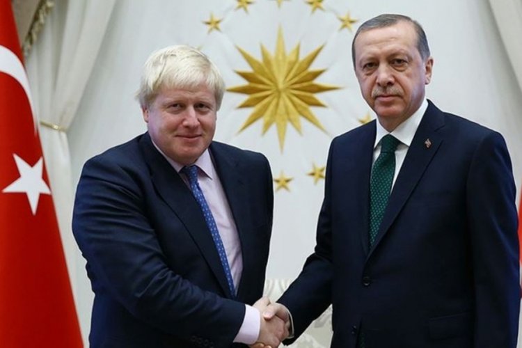 Cumhurbaşkanı Erdoğan, İngiltere Başbakanı Johnson ile g&ouml;r&uuml;şt&uuml;