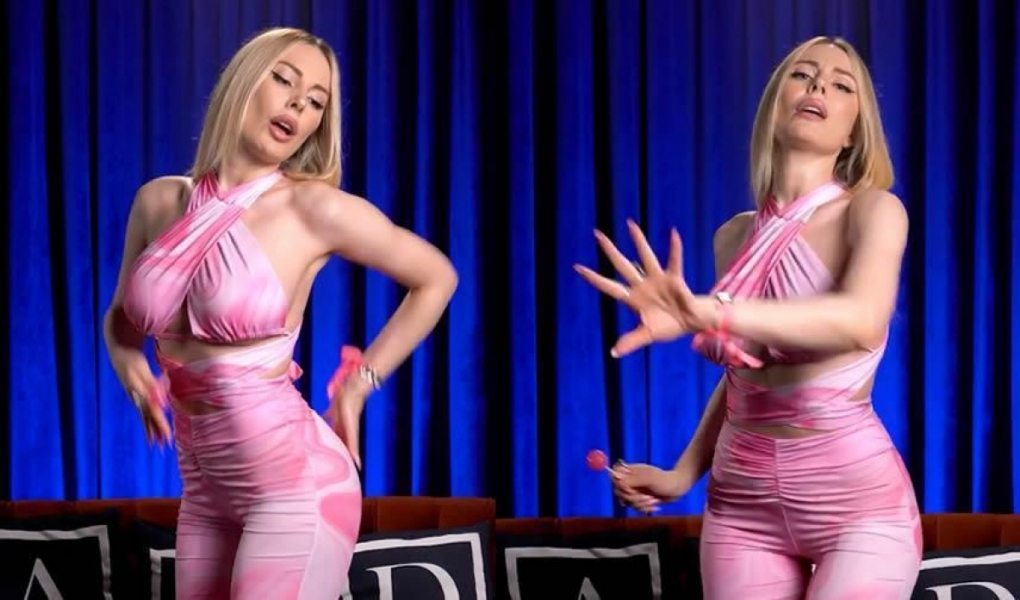 Hande Sarıoğlu bu sefer de kal&ccedil;a dansı ile g&uuml;ndemde