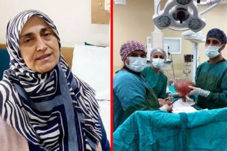 Nefes darlığından hastaneye gitti! Karnından 3 kiloluk kitle &ccedil;ıkartıldı