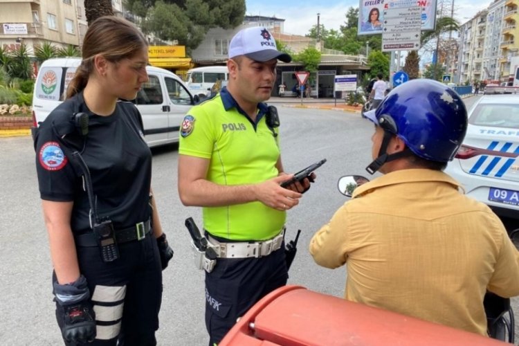 Motosiklet denetimlerinde 37 s&uuml;r&uuml;c&uuml;ye ceza