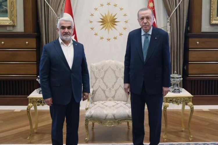 Cumhurbaşkanı Erdoğan, H&Uuml;DA PAR Genel Başkanı ile g&ouml;r&uuml;şt&uuml;