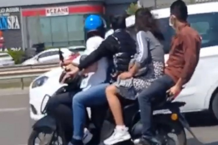 İstanbul'da tehlikeli yolculuk kamerada