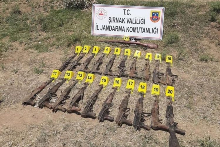 Şırnak'ta toprağa g&ouml;m&uuml;l&uuml; t&uuml;fek bulundu