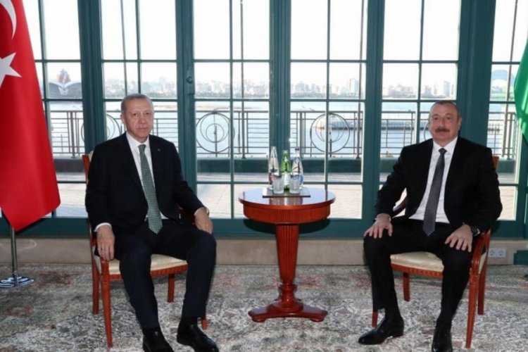 Cumhurbaşkanı Erdoğan, Azerbaycan Cumhurbaşkanı Aliyev ile g&ouml;r&uuml;şt&uuml;